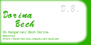 dorina bech business card